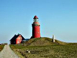 Bovbjerg Lighthouse on the west coast of Jutland in Denmark
