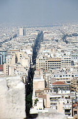 Blick in die Straßen Athens von Hihawai