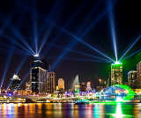 Illumination von Brisbanes Skyline