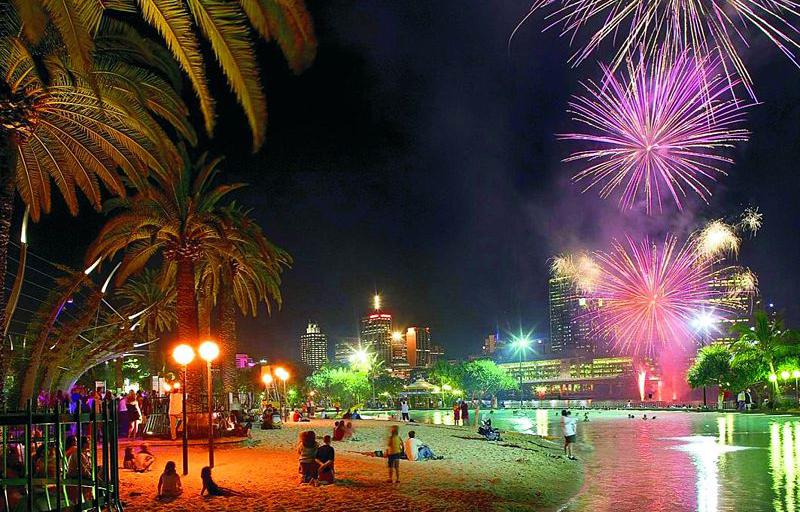 Feuerwerk am Südstrand