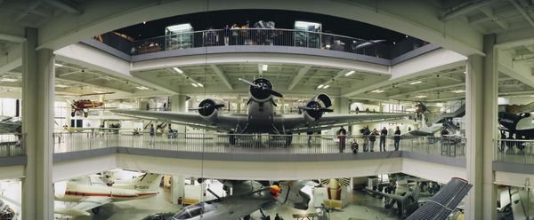 Die Luft- und Raumfahrthalle im Münchner Deutschen Museum