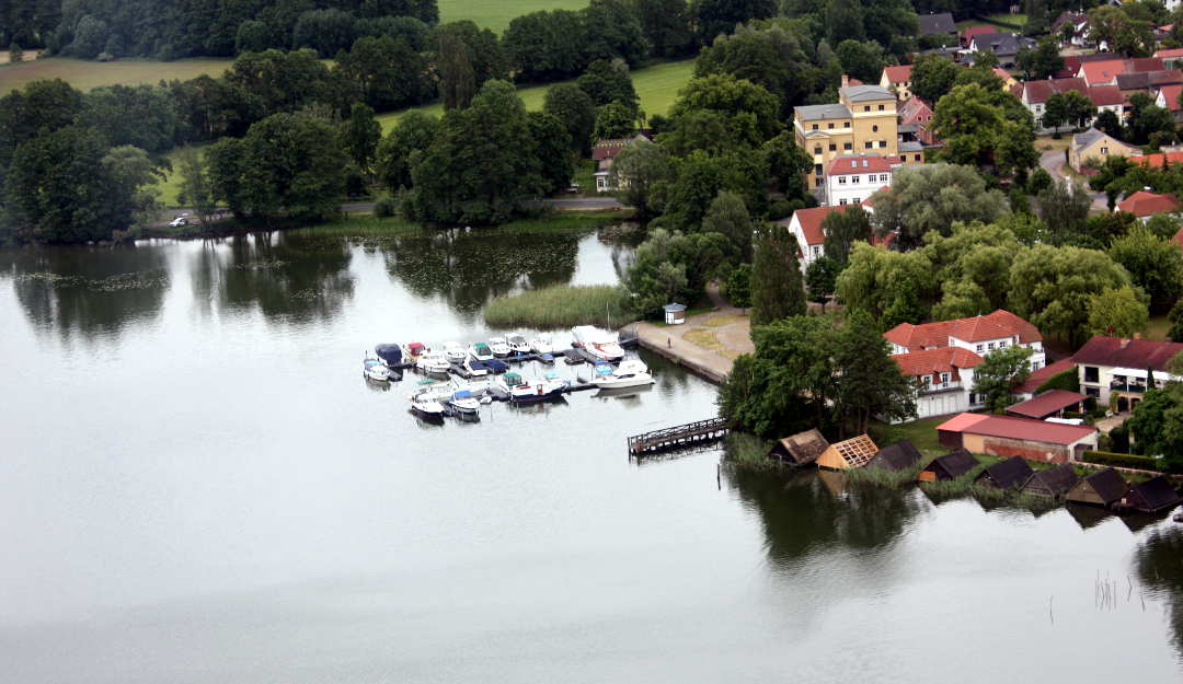 Hausbootbasis Wustrau aus der Luft