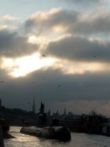 U-Boot im Hamburger Hafen