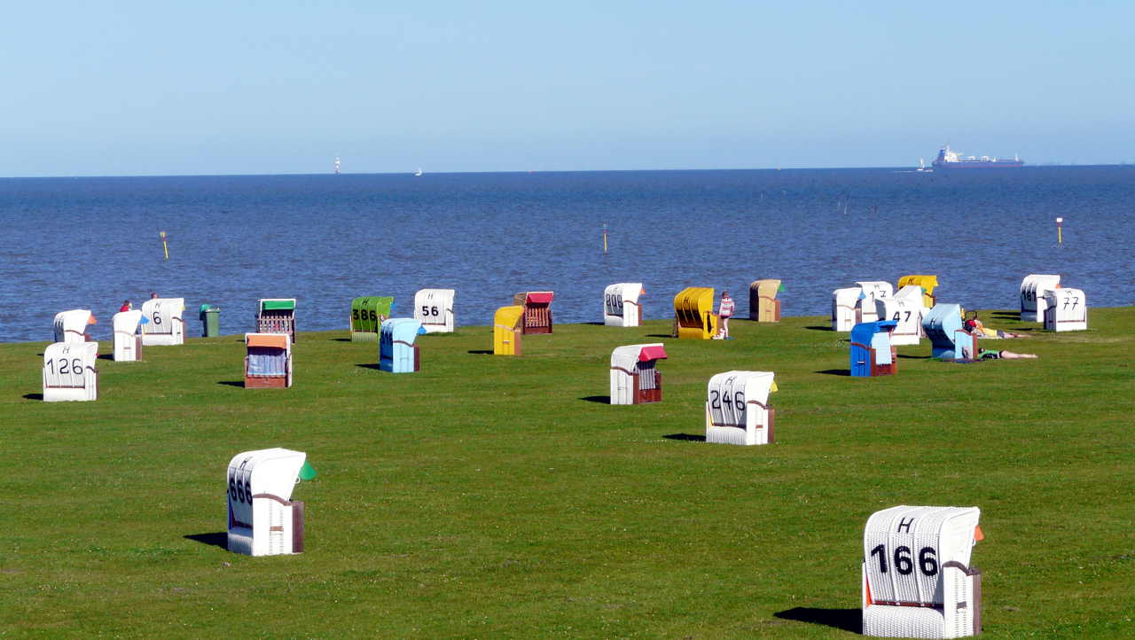 Der Nordeestrand bei Flut von Horumersiel