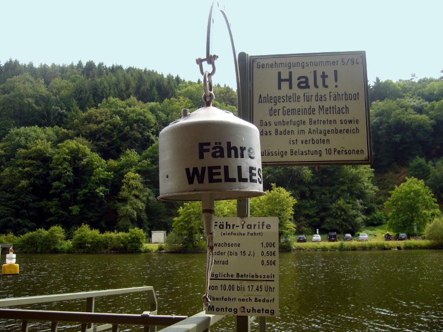 Anlegestelle der F�hre Welles in Dreisbach