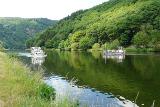 Fähre und Boot auf der Saar