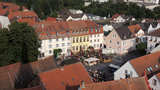 Luftaufnahme des Marktplatzes von Ottweiler