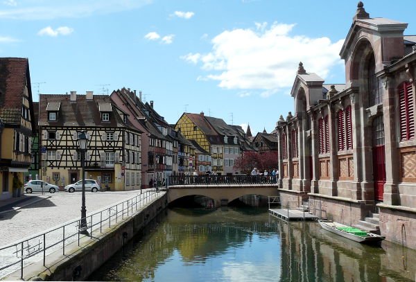 Die Markthalle von Colmar am Quai de la Poissonerie