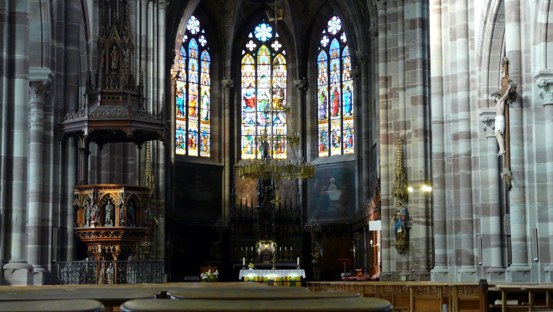 Altarraum der Pfarrkiche Obernai