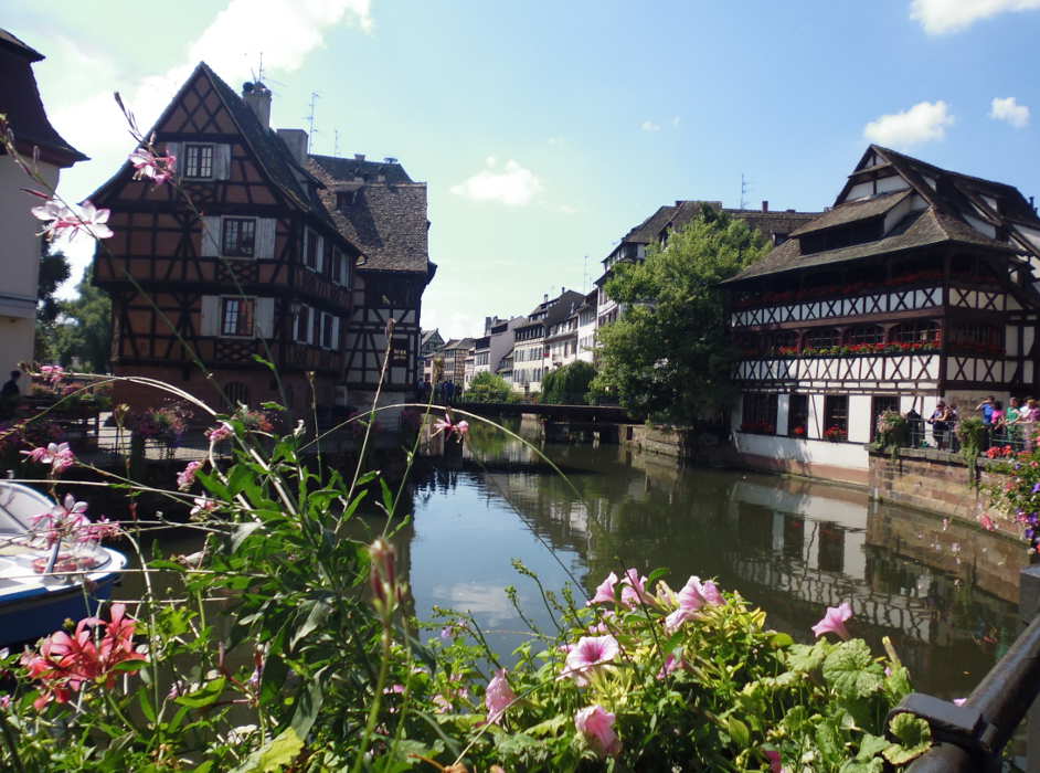 Kanal in Petite France, der Altstadt von Straßburg