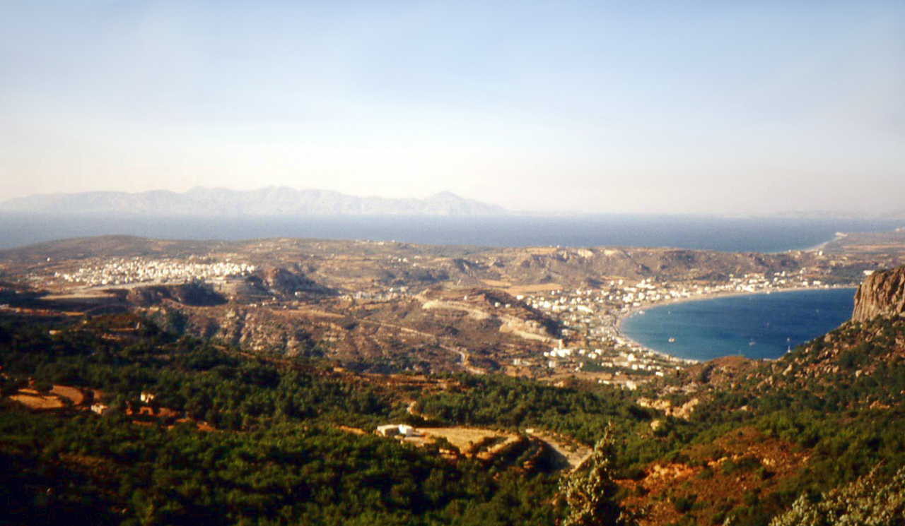 die schmalste Stelle der Insel Kos - gesehen von Kefalos