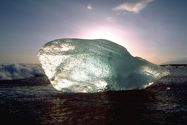  Eis Block am Strand in der Nähe von Jökulsárlón