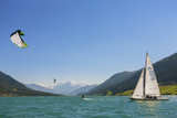 Der Vinschger Wind sorgt für beste Wassersportbedingungen auf dem Reschensee