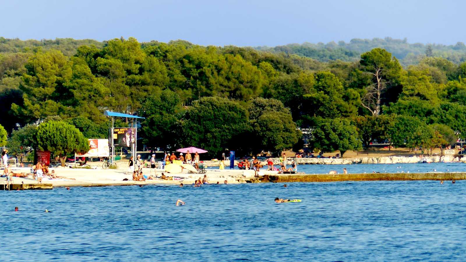 Strand in der Nähe der Villas Rubin, Rovinj