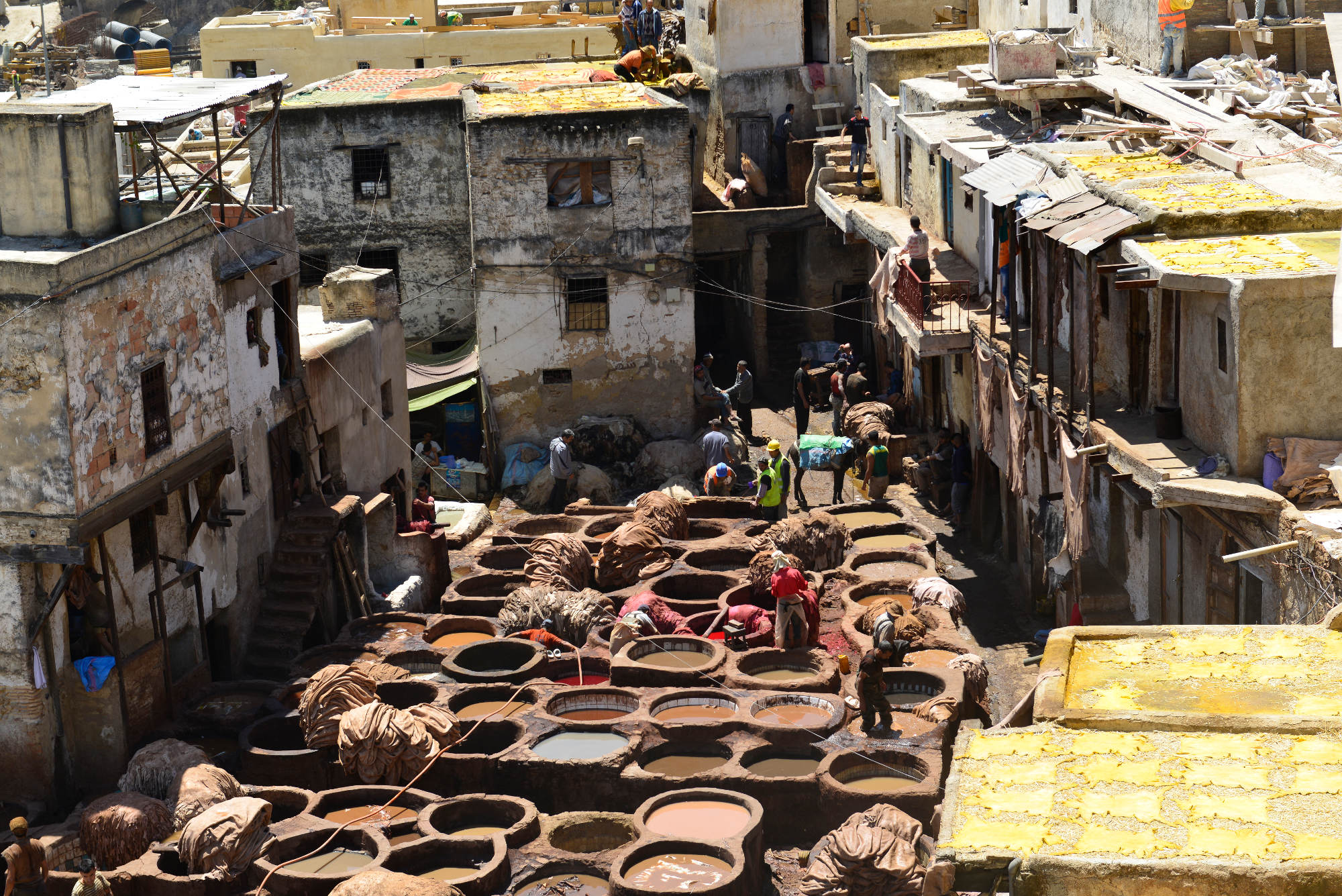 Traditionelle Färberei in Fès