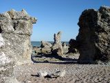 Raukar auf Gotland, Naturschutzgebiet Folhammar von Jürgen Howaldt