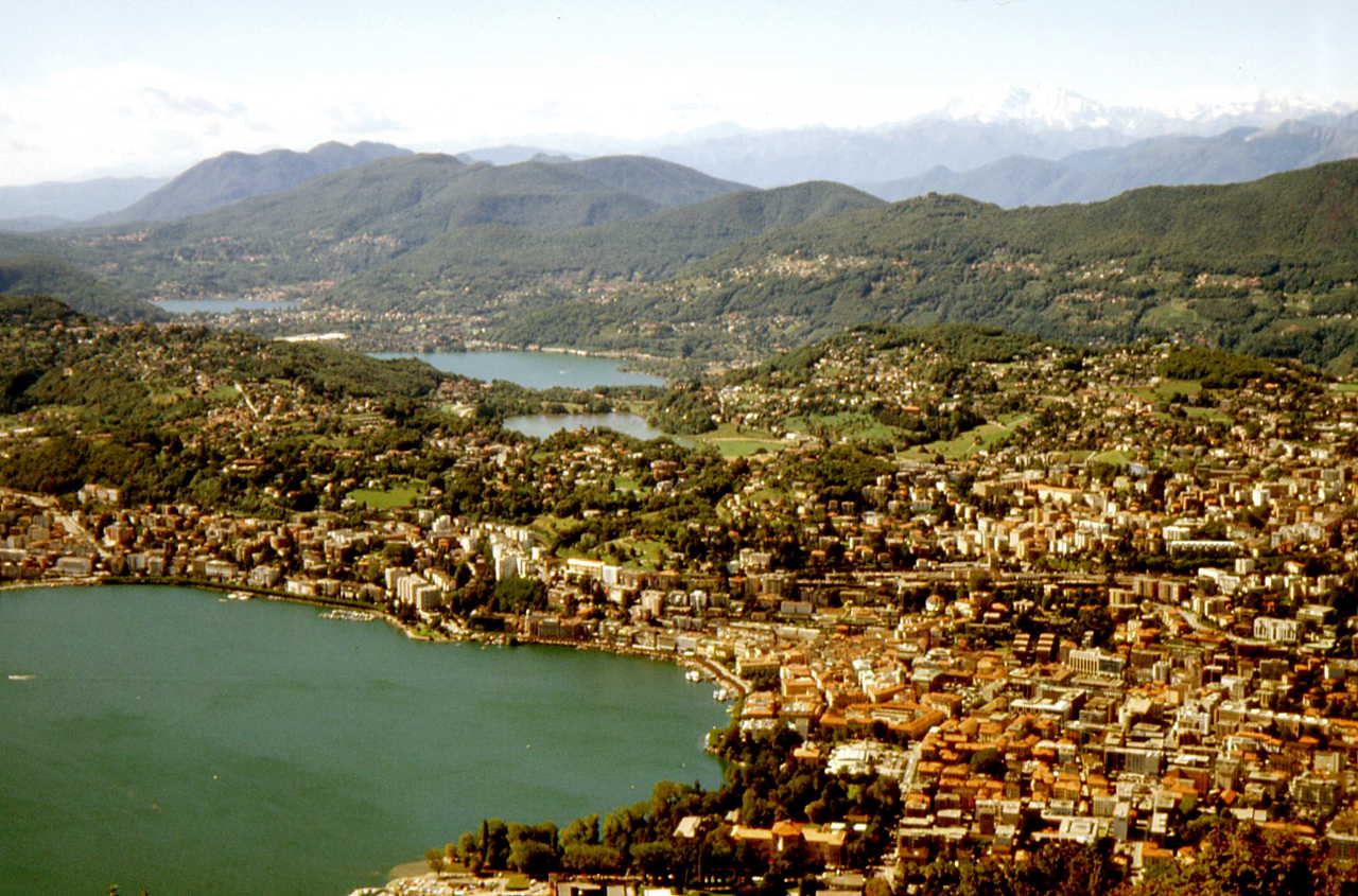 Lugano und Hinterland (vom Monte Bre)