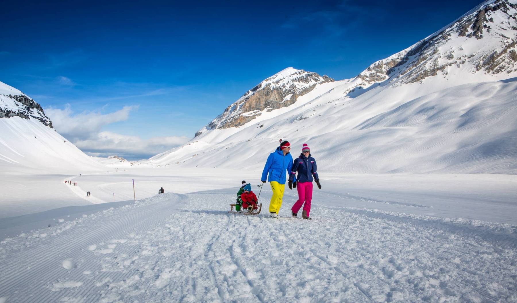 Winterwanderung auf der Gemmi, ©Leukerbad Tourismus