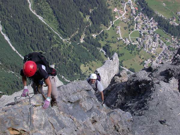 Auf dem Klettersteig Daubenhorn