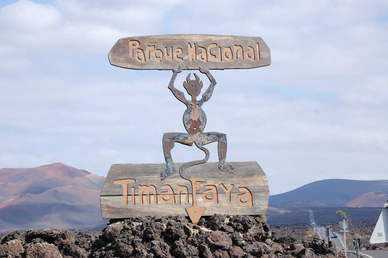 Nationalpark Timanfaya Schild