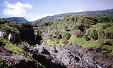 Die Schlucht der Seven Sacred Pools von Hihawai